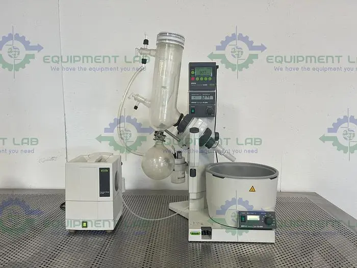 Used BUCHI R-205 ROTAVAPOR W/ BUCHI V-805 VACUUM CONTROLLER & BUCHI V-700 VACUUM PUMP Evaporators | Equipment Lab #486182