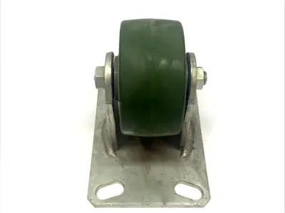 USED ALBION 4" X 2" FLAT CASTER WHEEL GREEN