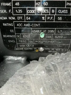 Used BALDOR M3454 A.C. Motors Ohio US | HGR 24 #1517059