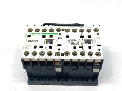 Used Schneider Electric Reversing Contactor 24V w/ GV2-AF01 PLC Contactors Michigan US | Maverick Industrial Sales #1401836