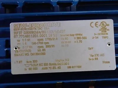 USED SEWEURODRIVE RF37 DRN80M4/BE1HR/MM07