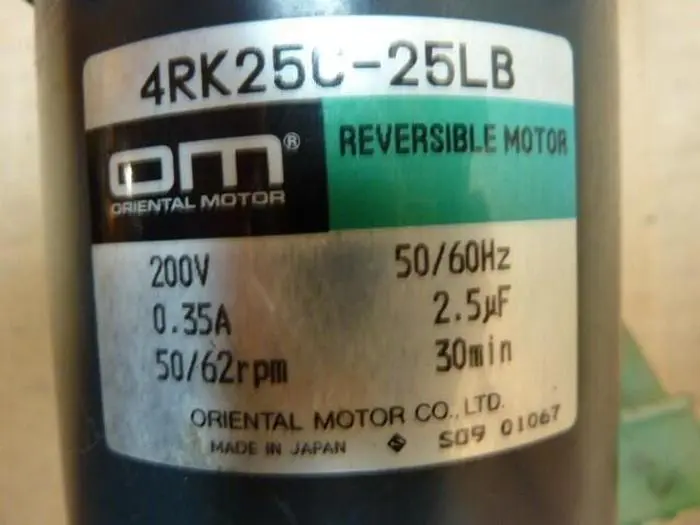 Used ORIENTAL MOTOR 4RK25C-25LB Motors (misc) | Ideal Machinery #660822