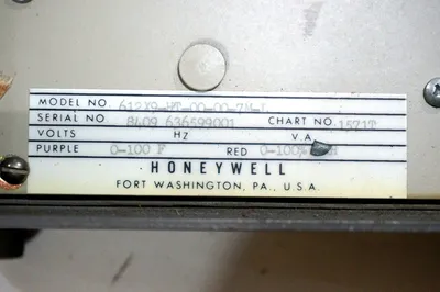 HONEYWELL 612X9-HT-00-007M-L CHART RECORDER 612X9HT00007ML