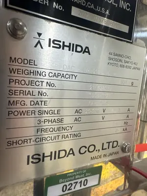Used 2022 Ishida DACS-GN-S015-34/CR-I-S Scales Illinois US | M&M Equipment Corp. #1268672