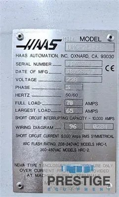 USED 2017 HAAS UMC-750SS 5-AXIS