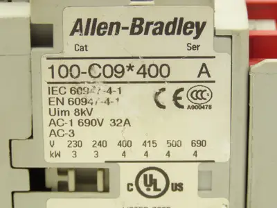 Allen Bradley 4 Pole Contactor Safety Control Relay 120V Coil Lot of 3