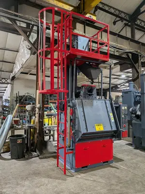 Used 2012 DELONG SUPER 7 Tumble Shot Blaster (Tumblast) Pennsylvania US | Shot Blasting Equipment #235532