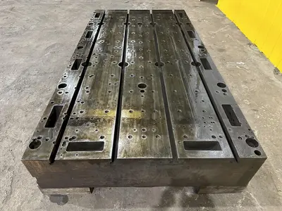 48" X 92" X 12" T-SLOTTED LAYOUT RISER TABLE / FLOOR PLATE: STOCK #19723