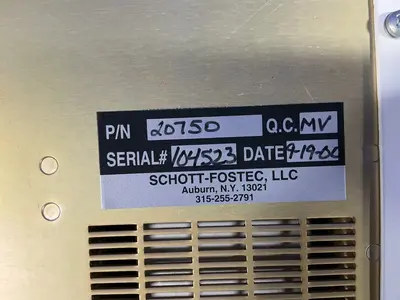 Used 2000 FOSTEC 20750 Light Source Equipment Ohio US | HGR 24 #1437815
