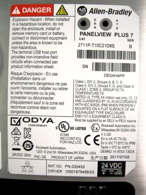USED Allen-Bradley 2711P-T10C21D8S