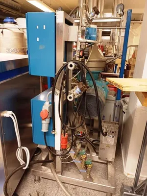 Alfa-Laval BTPX 205 SGD-34CDP clarifier centrifuge skid, 316L SS.