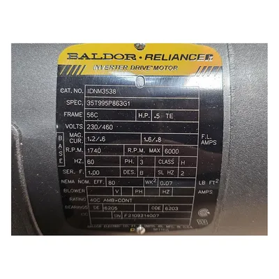 NEW BALDOR RELIANCE IDNM3538
