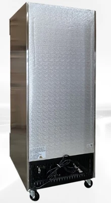 171-0098 29” Stainless Steel Self Contained Glass 1 Door Reach In Freezer