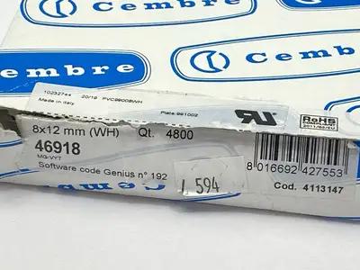 46918 | Cembre  Adhesive Labels MG-VYT QTY OF 4608 - New Other