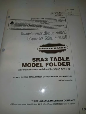 Used Challenge SRA3 Paper Folders Delaware US | United Machine Co. #1562673