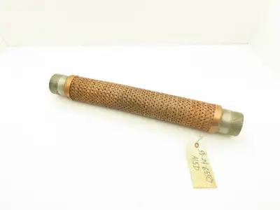 24" Braided Copper Bronze Flex Hose 2-1/2" NPT Stainless Ends  40W316L
