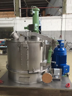 Ellerwerk 736 U-A perforate basket centrifuge, Hastelloy.