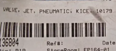 NEW KICE 10179 PNEUMATIC JET VALVE
