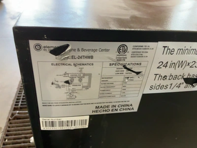 Used VINOTEMP EL-24THWB Bottle Coolers Michigan US | Miedema Asset Management Group #1761165