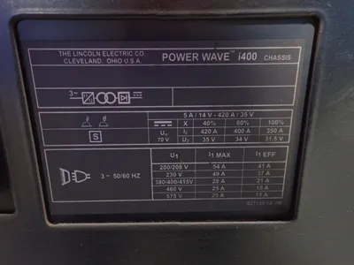 USED LINCOLN ELECTRIC POWER WAVE I400