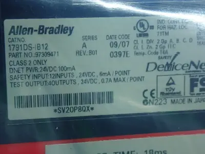 Used ALLEN BRADLEY 1791DSIB12 Input / Output Modules | HGR 24 #733363