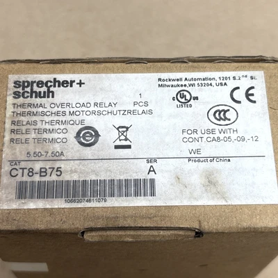 NEW Sprecher + Schuh CT8-B75