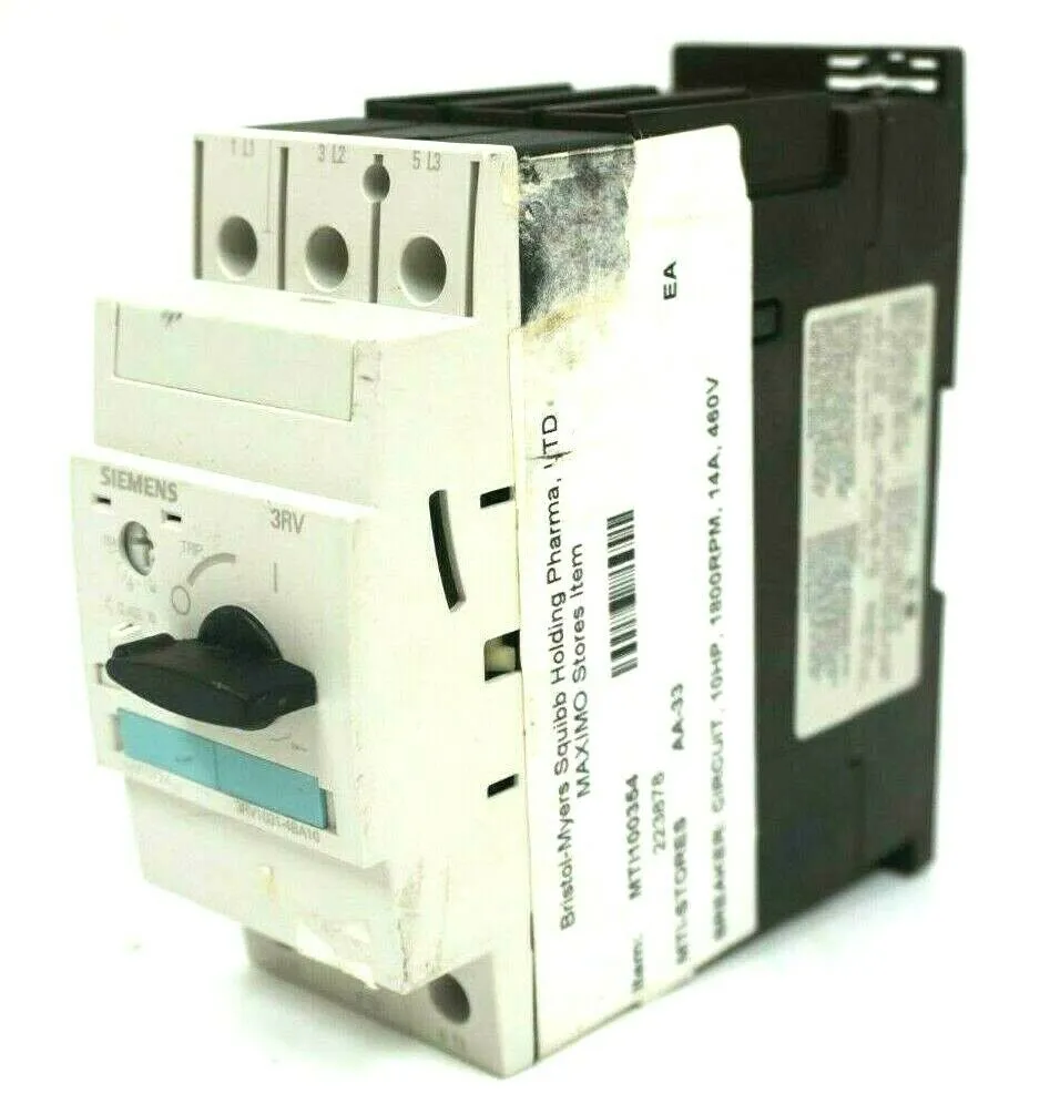 NEW SIEMENS 3RV1031-4BA10 CIRCUIT BREAKER 3RV10314BA10