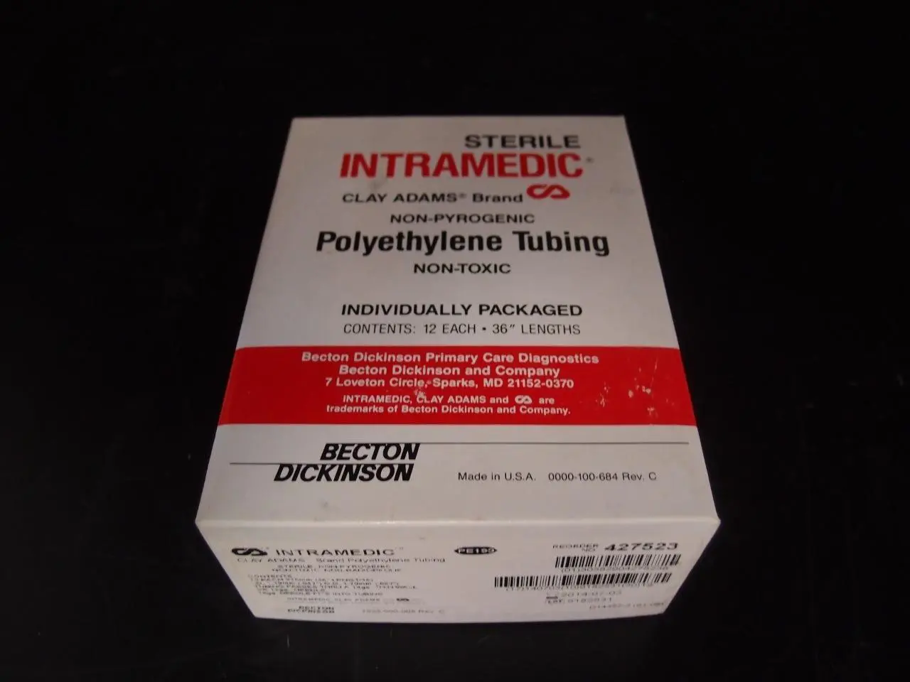 NEW Clay Adams Becton Dickinson Polythylene Tubing 36"