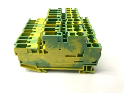 USED PHOENIX CONTACT DOUBLE LEVEL TERMINAL BLOCK STTB 2,5/2P-PE LOT OF 10