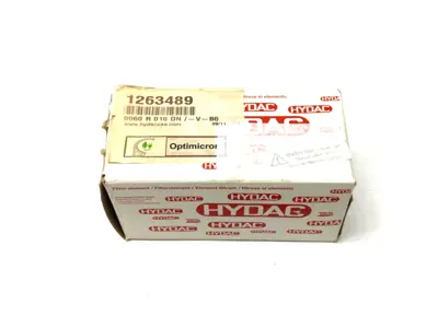 0060R010ON/-V-B6, 1263489 | Hydac 0060R010ON/-V-B6 Optimicron Filter Element 1263489 - New
