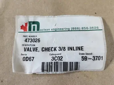 3/8" Check Valve Drill 10301-103