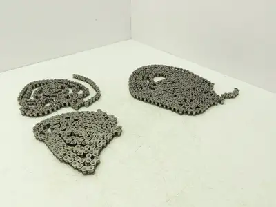 Sedis #35 Roller Chain 30' Total Length Stainless Steel 3 Pcs(2x 7'+1x16')