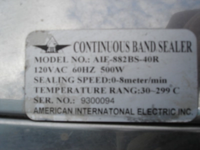 Used _UNKNOWN_ AIE-882BS-40R Band Sealers Minnesota US | A&I Equipment #1317934