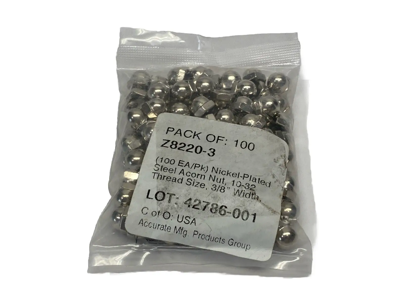 New | in-Stock Accurate Mfg Accurate Mfg Z8220-3 Nuts & Screws Michigan US | Maverick Industrial Sales #1401786