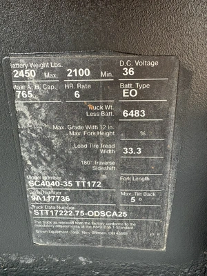 Used 2006 CROWN SC4040-35-TT172 Misc Forklifts Wisconsin US | Forklifttrader.com #1359129