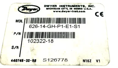 NEW DWYER 626-14-GH-P1-E1-S1 PRESSURE TRANSMITTER 62614GHP1E1S1