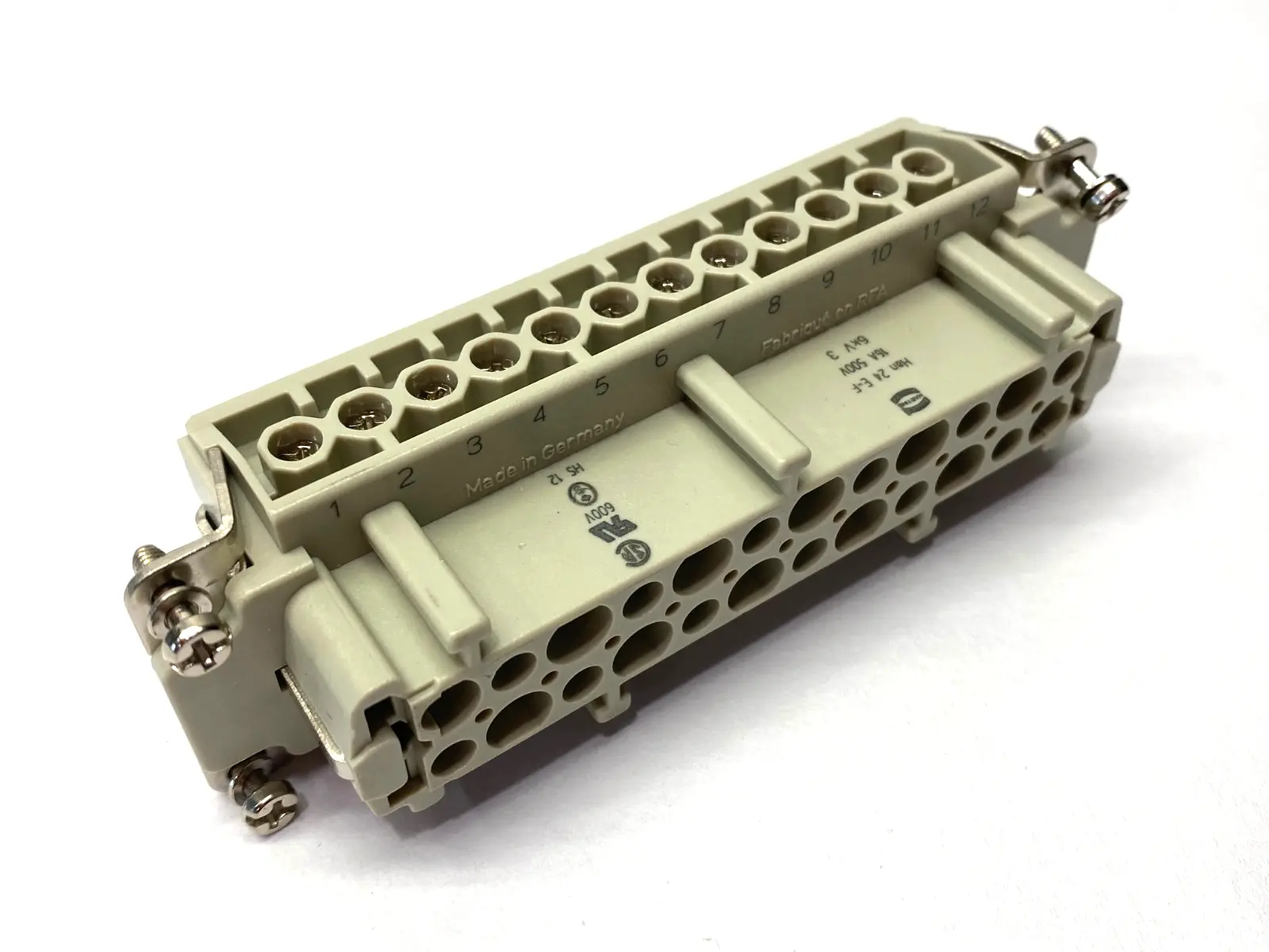 New | in-Stock HARTING Han 24 E-F Female Insert, 48 Contacts, 16A, 500V, 6kV Contact Blocks Michigan US | Maverick Industrial Sales #1487704