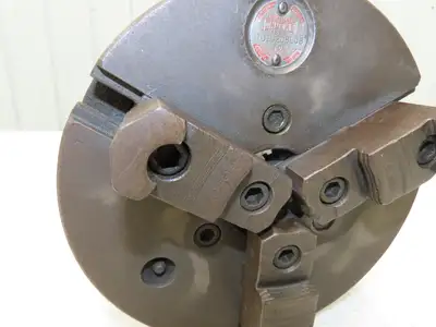 Cushman 1010208L0B 3-Jaw Independent Manual Lathe Chuck 8" OD L0 Taper Mount