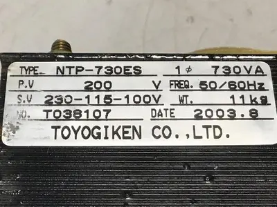 USED TOYOGIKEN NTP-730ES