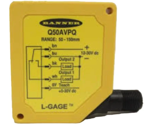 Banner Q50AVPQ 63887 LED-based Triangulation Measurement Sensor [New]