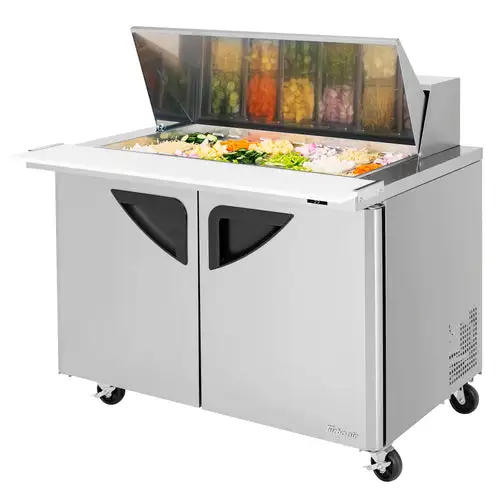 Turbo Air TST-48SD-18-N 48" Super Deluxe Mega Top Sandwich/Salad Prep Table w/ Refrigerated Base, 115v