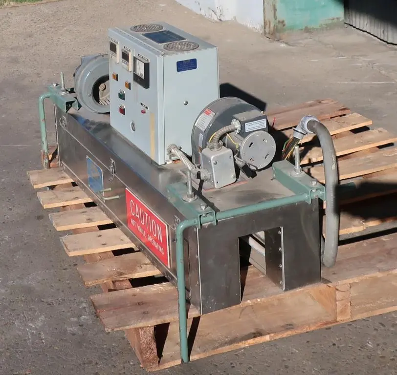 SPC9223  Shrink Tunnel OAL Associates electric shrink tunnel model FIRO/P-1MDS-4/6/36-3L3L, 4"w x 6"h work opening
