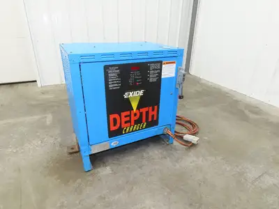 Exide D3E-12-550B Depth Forklift Battery Charger 24V 550Ah 88A 208/240/480V 3Ph