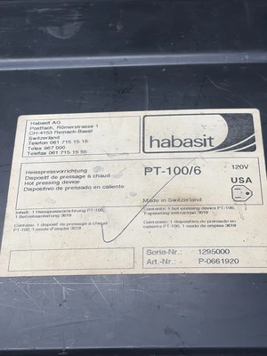 Used Habasit PT-100/6 Miscellaneous MRO Indiana US | J&J Industrial Supply #1309066