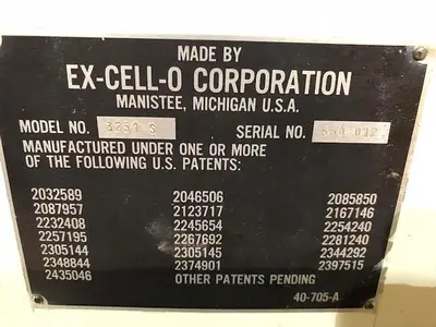 Used EXCELLO 325IS ROR FLO 48" Spline Rollers Michigan US | Harbor Machinery Inc. #1283264