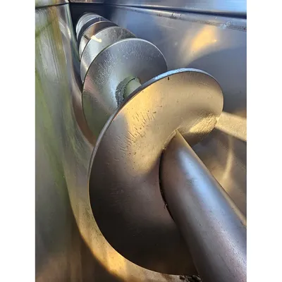 Used Continental 9" dia. X 10' long Stainless Steel Screw Auger Conveyor Feeder