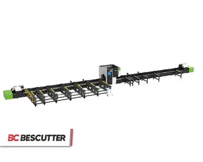 Bescutter Hytube 3Chuck TUBE CUTTER 2000W - 6000W | Fiber Laser Pipe Cutting Machine with Auto Loading