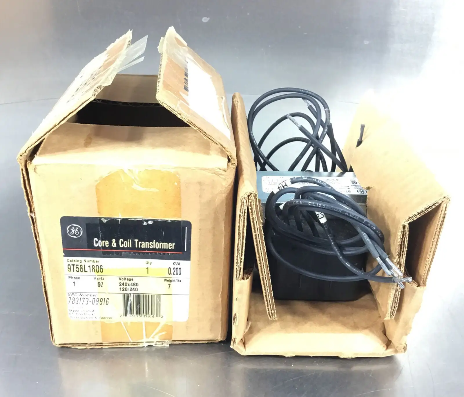 GENERAL ELECTRIC 9T58L1806 Core & Coil Transformer 1Ph 0.200 KVA 4C-20