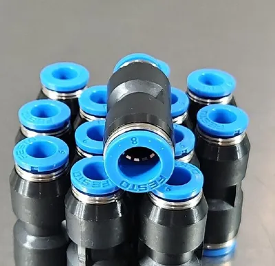 Festo Quick Connect 8x6 Straight Through Connectors - Lot of 13 Loc 6D-10