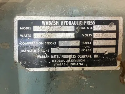 Used WABASH WABASH 30-1221 PRESS Hydraulic Presses Michigan US | Alma Machinery #1327035